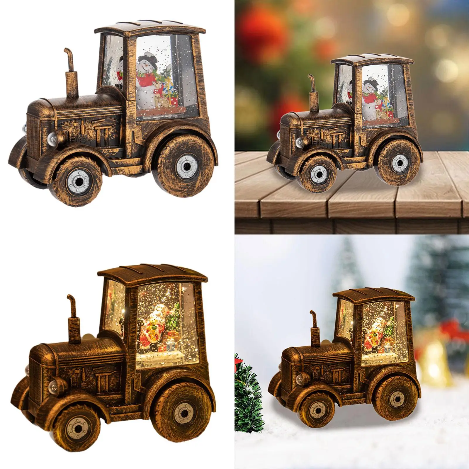 Рождественская подсветка коробка для поезда украшения стола в стиле ретро с