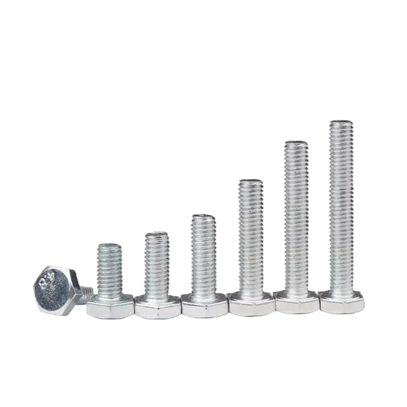 Железо оцинкованный наружный шестигранный винт болт белый полный зубчатый M4 M5 M6