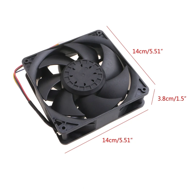 Вентилятор охлаждения KZ14038B012U 4-контактный совместимый с whatsminer 12 В 7 2 А 14 см M20S M21S