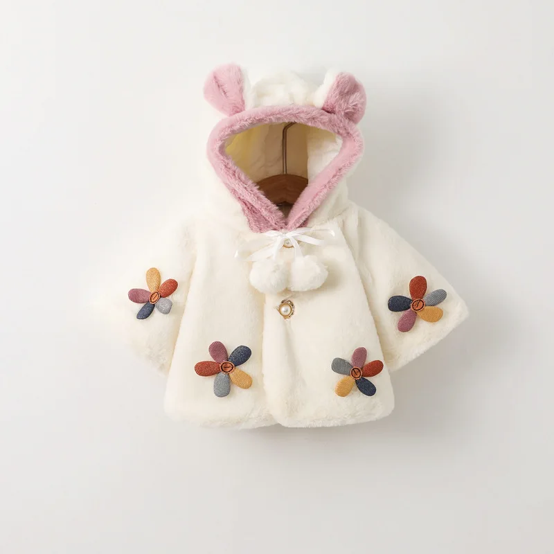 

Criscky Cold Winter Baby Girls Jackets Infants Thick Coats Girls Warm Hooded Velvet Jacket Children Outerwear Toddler Snowsuit