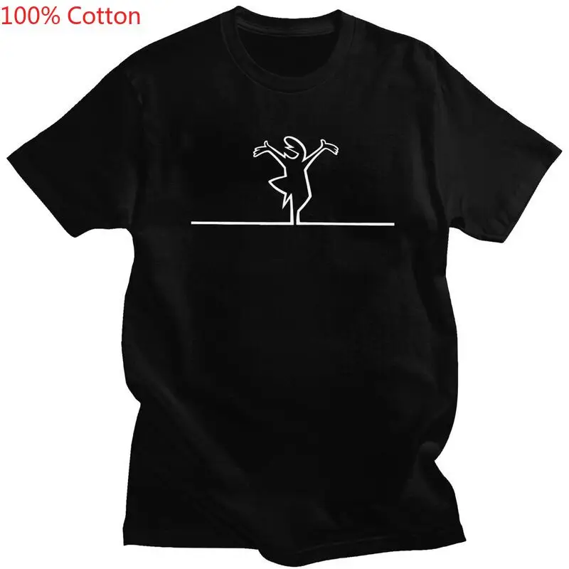

100% Cotton Mens Funny La Linea Dance T Shirts Short-Sleeve Cotton Tshirts FashionAnimation Comedy Tees Plus Size Apparel