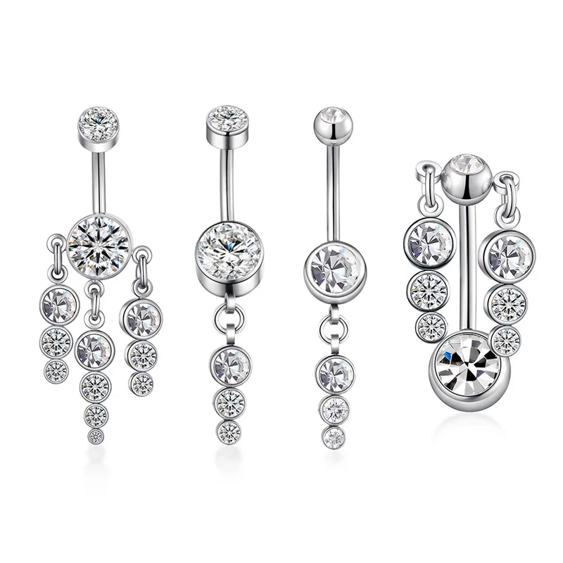 

1pc NEW Piercing Earrings for women Goth Crystal Zircon Helix G23 Titanium Piercing Belly Button Free Postage Septum Jewelry