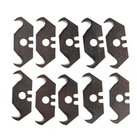 10pcsbox heavy duty steel hook blades utility spare parts pocket pointed blade carpet wallpaper cutters tool