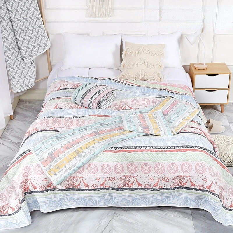 

Одеяло из чистого хлопка и Марли, мягкое удобное дышащее летнее Новое одеяло, простое полотенце для взрослых, одеяло, моющееся одеяло из вискозы