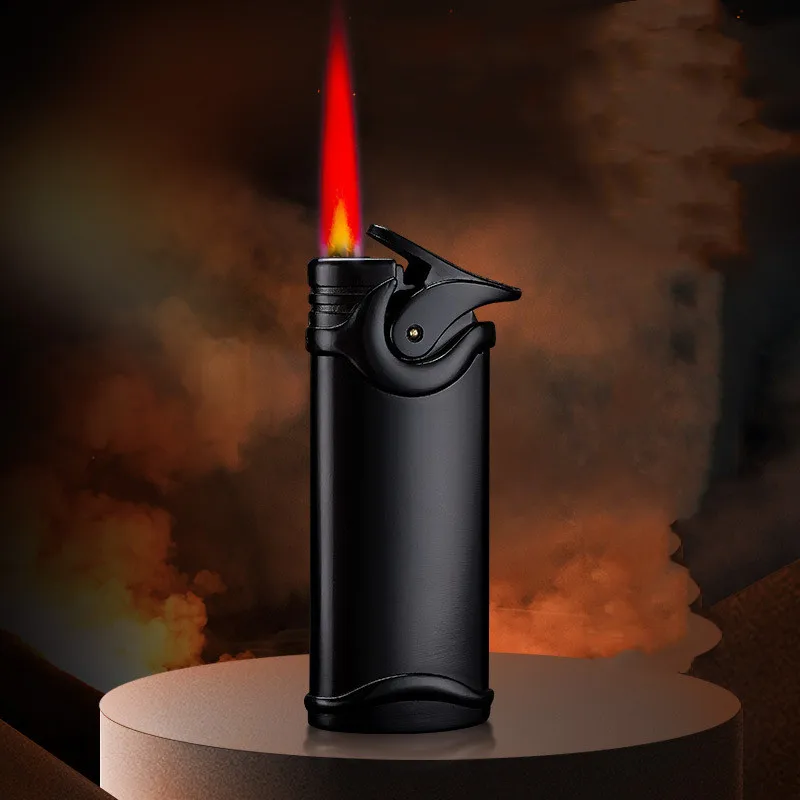 

New Retro Portable Windproof Lighter Butane Gas Lighter Metal Creative Personality Men's Gift