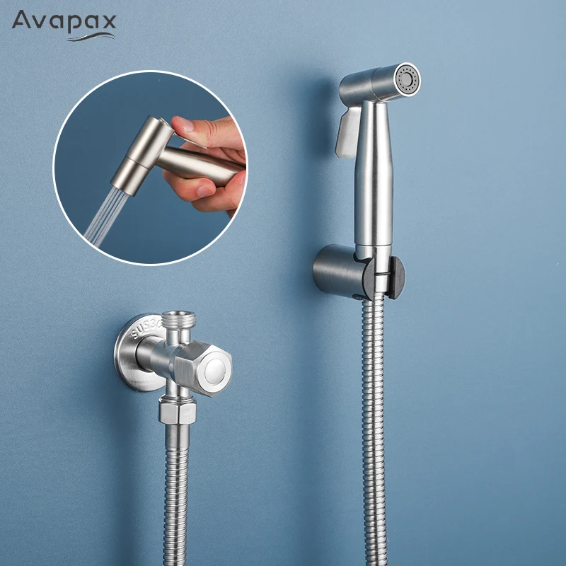 

Смесители для биде Avapax, одиночный ручной кран для холодной воды, ручной распылитель для биде, гигиенический душ для туалета, биде с тройным к...