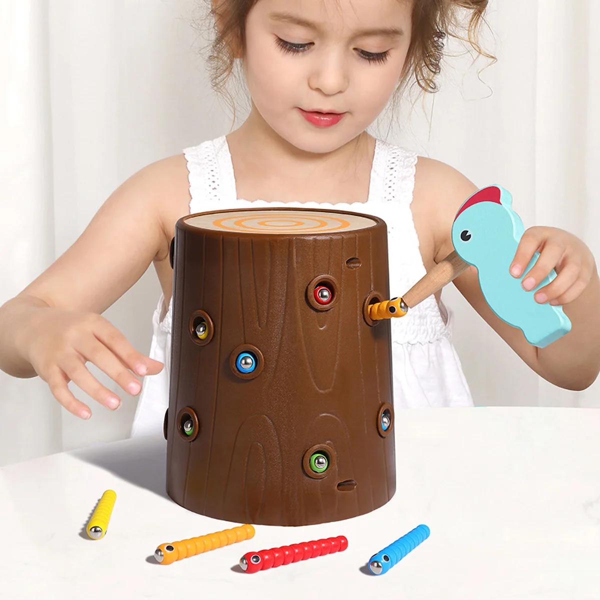 

Woodpecker Toy Magnetic Toddler Toy Game Magnetic Woodpecker Game Developing Fine Motor Skills Woodpecker