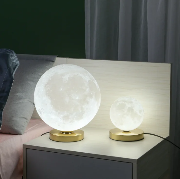 Простая Светодиодная лампа Moon Starry Tischlamp для гостиной прикроватная Беспроводная