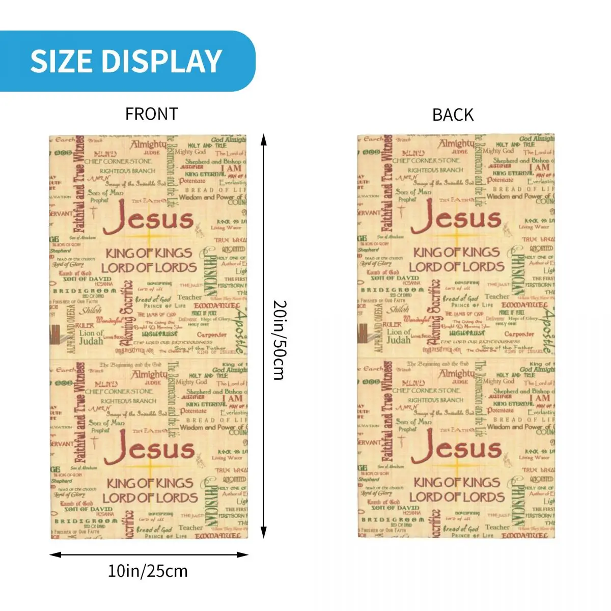 Иисус библейские артикулы бандана для шеи гетры Защита от УФ-лучей шарф лица