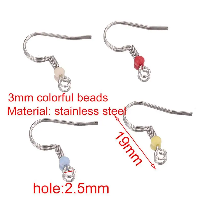 20-50 штук накладок для серьги из нержавеющей стали с крючками для ушей для ювелирных изделий с бусинами DIY аксессуарами.