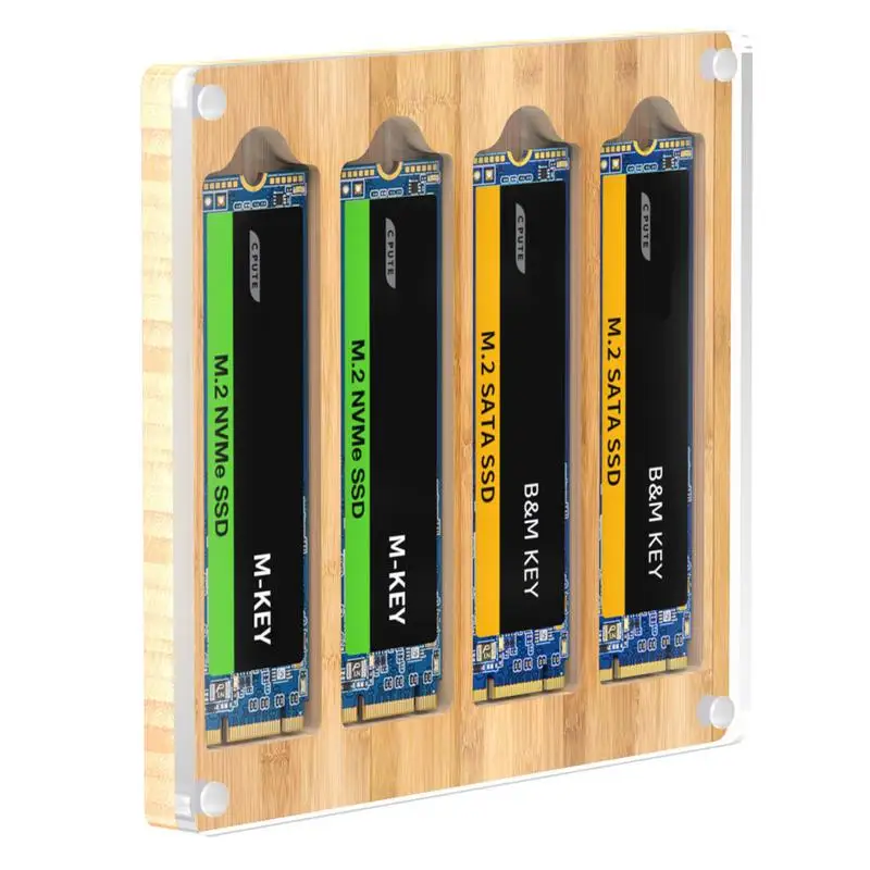 

Компактный футляр M.2 2280 2260 2242, 4 слота, держатель для хранения для настольного ПК, ноутбука M.2 2280, Внутренние твердотельные элементы M.2