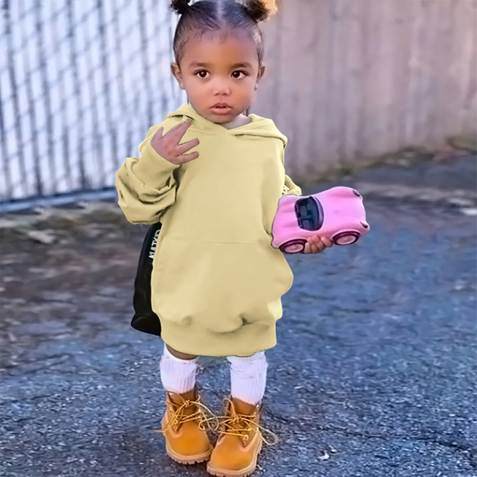 

Hood Favorite Toddler Girls Pullover Fleece Sweatshirt Children Solid Plus Babies Hooded Color Dress Top Coat Girls Tops
