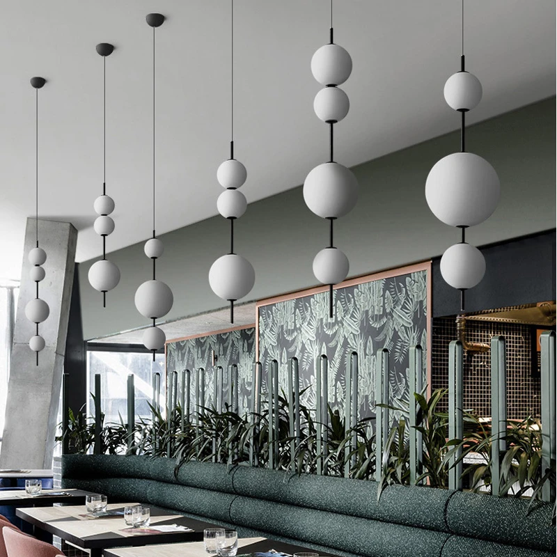 

Modern Glass LED Pendant Lamps Hanging Light Fixture Restaurant Gourd Pendant Lights Cafe Bar Bedroom Kitchen Dining Room Decor