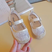 childrens breathable mesh transparent simple wave point japanese retro casual shoes breathable spring new all match kids flats