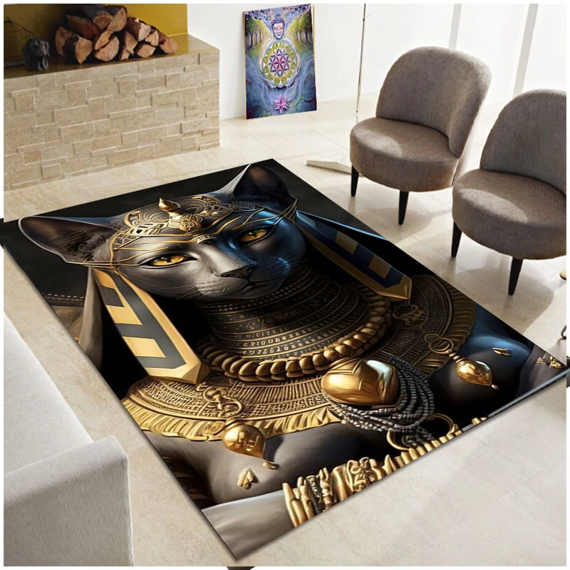 Anubis Egyptian death myth Horus large carpet, living room, bedroom, sofa, doormat, decorative carpet, anti-skid floor mat