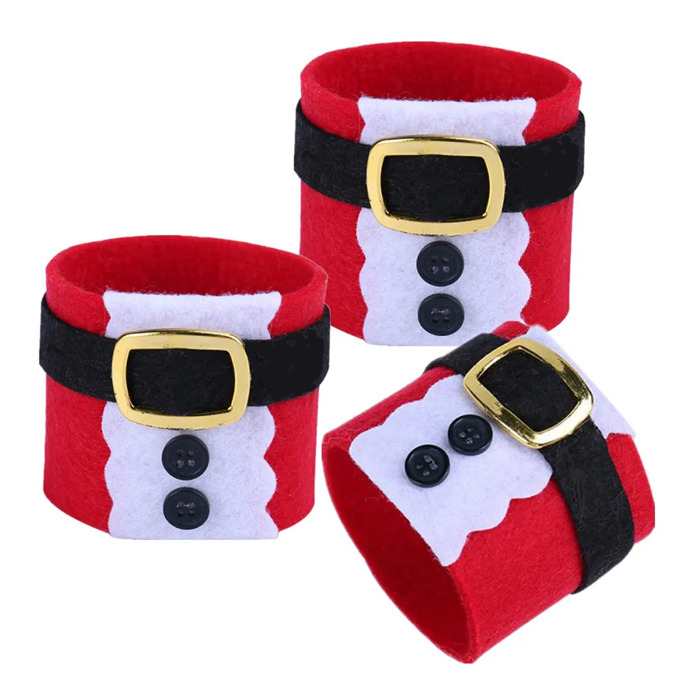 

8pcs Napkin Ring Santa Napkin Rings Festive Napkin Ring Holiday Napkin Rings Santa Claus Napkin Rings