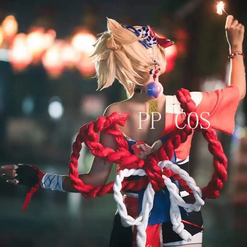Game Genshin Impact Yoimiya Cosplay Costume Female Combat Uniform Activity Party Role Play Clothing XS-XXL | Тематическая одежда и