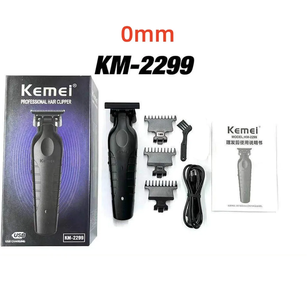 Kemei 2299 Barber Cordless Hair Trimmer 0mm Zero Gapped Carv