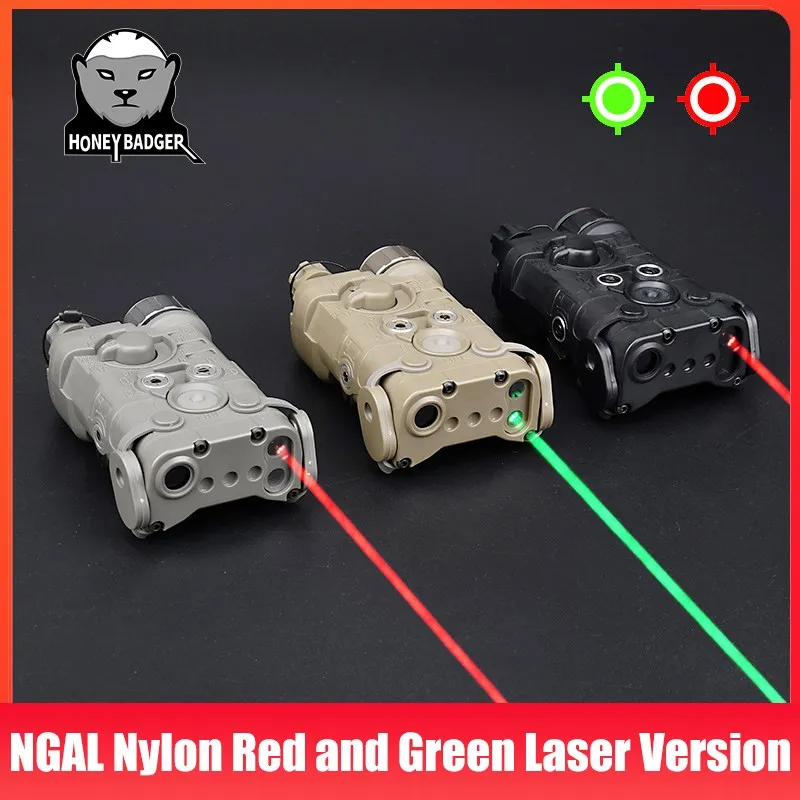 NGAL Nylon Red and Green Laser Version Pointer Sight Flashlight Red Dot Green Laser Airsoft Scope Rifle AR15 Gun Accessories Toy