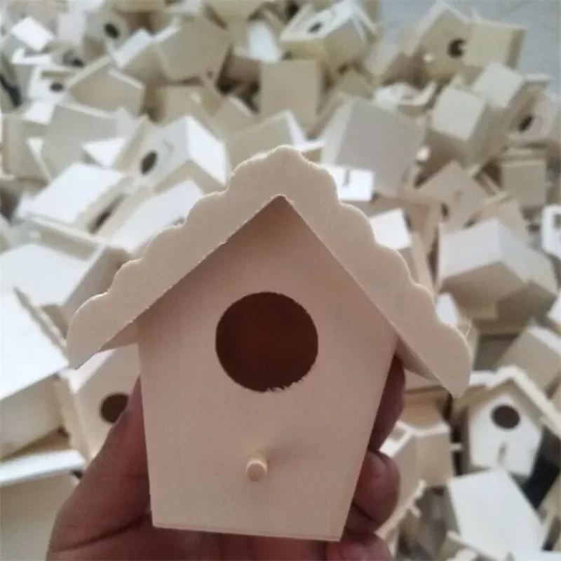 

2020JMTWooden Mini Bird Cage Outdoor Hanging Birdhouse Box Garden Bird Cages Home Yard Decoration Bird Products Wooden Bird Parr