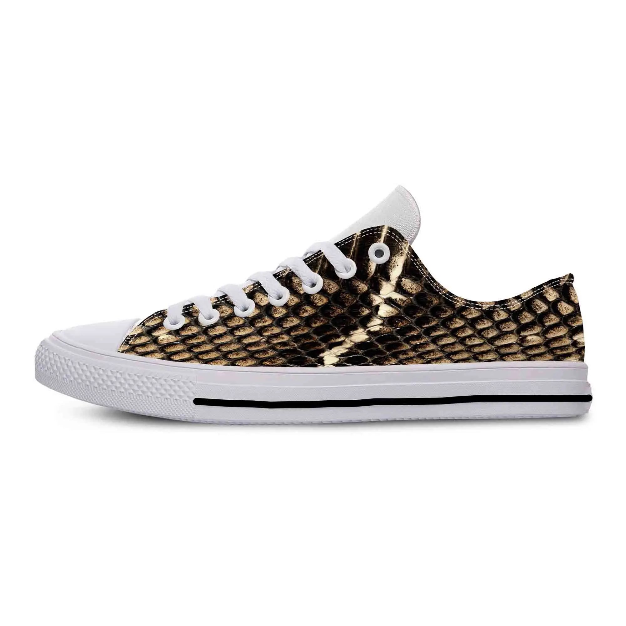 

Snake Skin Scales Snakeskin Pattern Fashion Funny Casual Cloth Shoes Low Top Comfortable Breathable 3D Print Men Women Sneakers