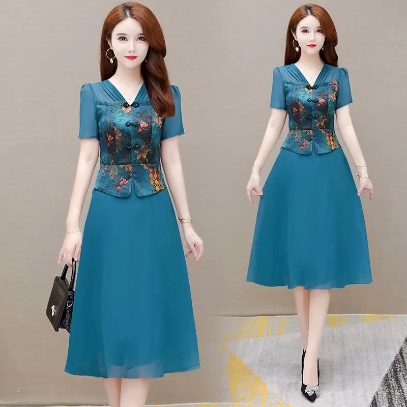 Ципао фиолетовое улучшенное для женщин Новинка лета 2023 темпераментное женское