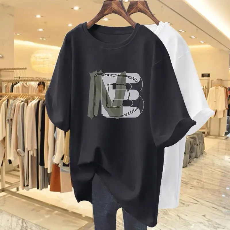 Женская футболка с круглым вырезом коротким рукавом и принтом из натурального