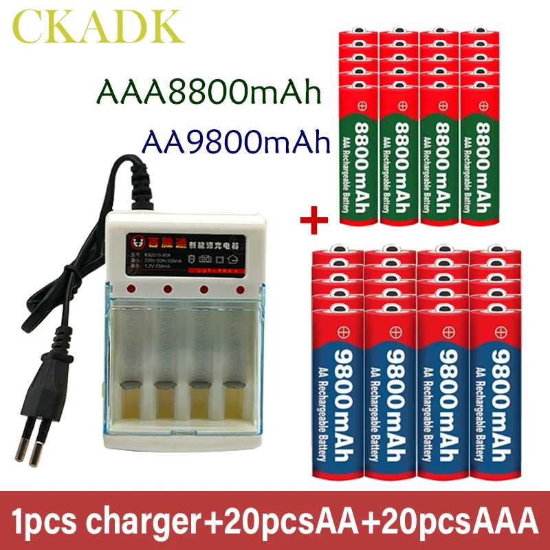

2022 1.5V rechargeable battery, AAA8800mAh+AA 9800mAh, alkaline technology, suitable for remote control, toys/computers, etc
