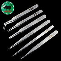 japanese rhino sw series frosted anti magnetic and anti acid swiss technology slender pointed high hardness precision tweezers