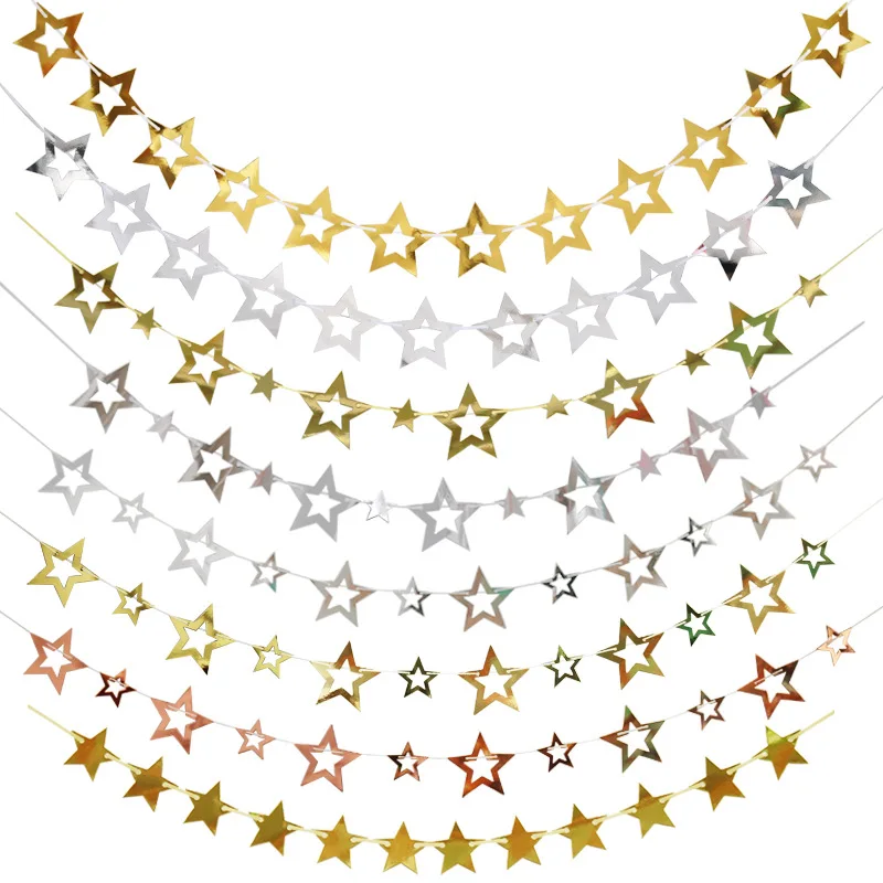 

Star Banner Garlands Bunting Pennant Baby Shower Wedding Happy Birthday Garland Flag Party Decoration Supplies