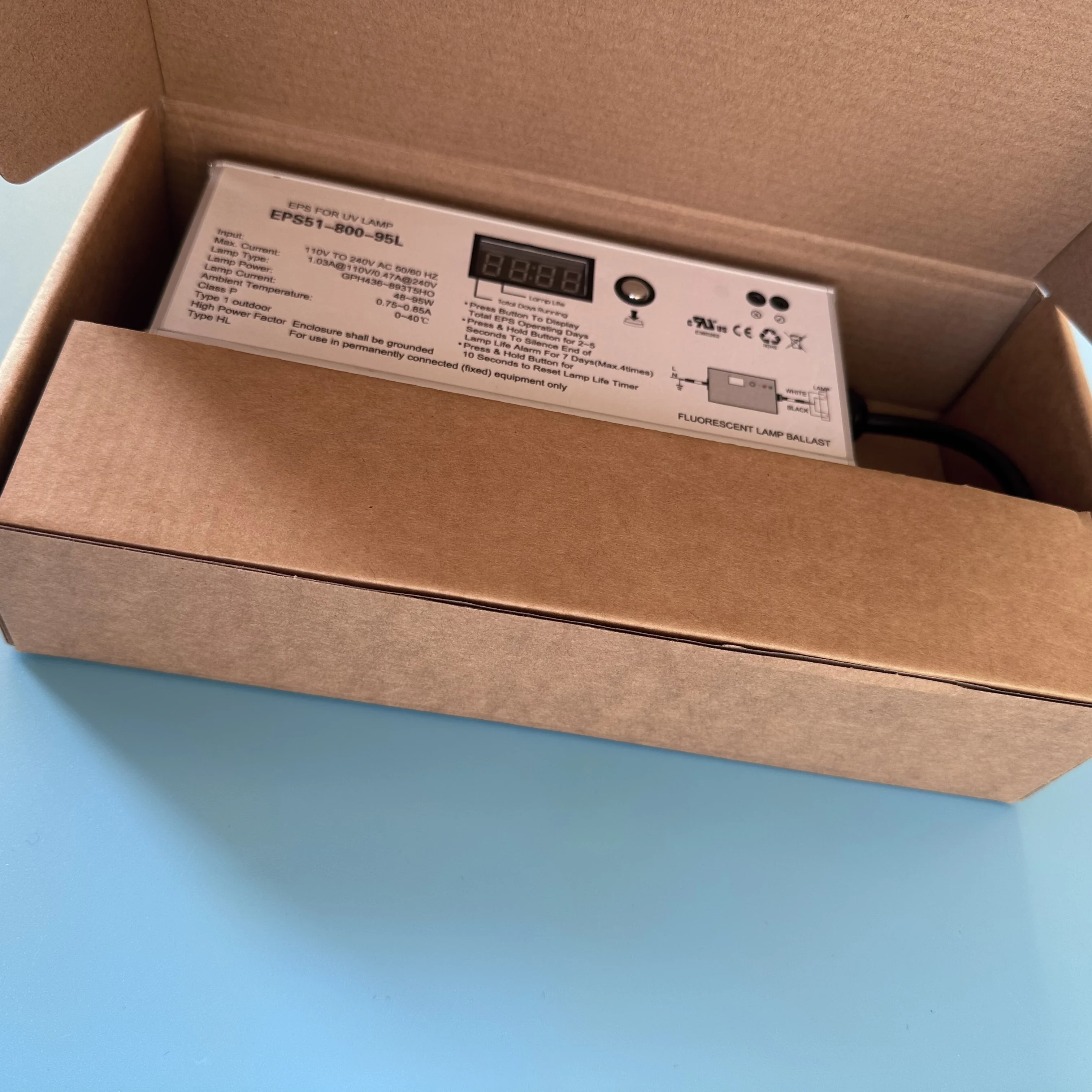 EPS51-800-95N УФ-электронный балласт для УФ-стерилизатора воды с таймером срока службы