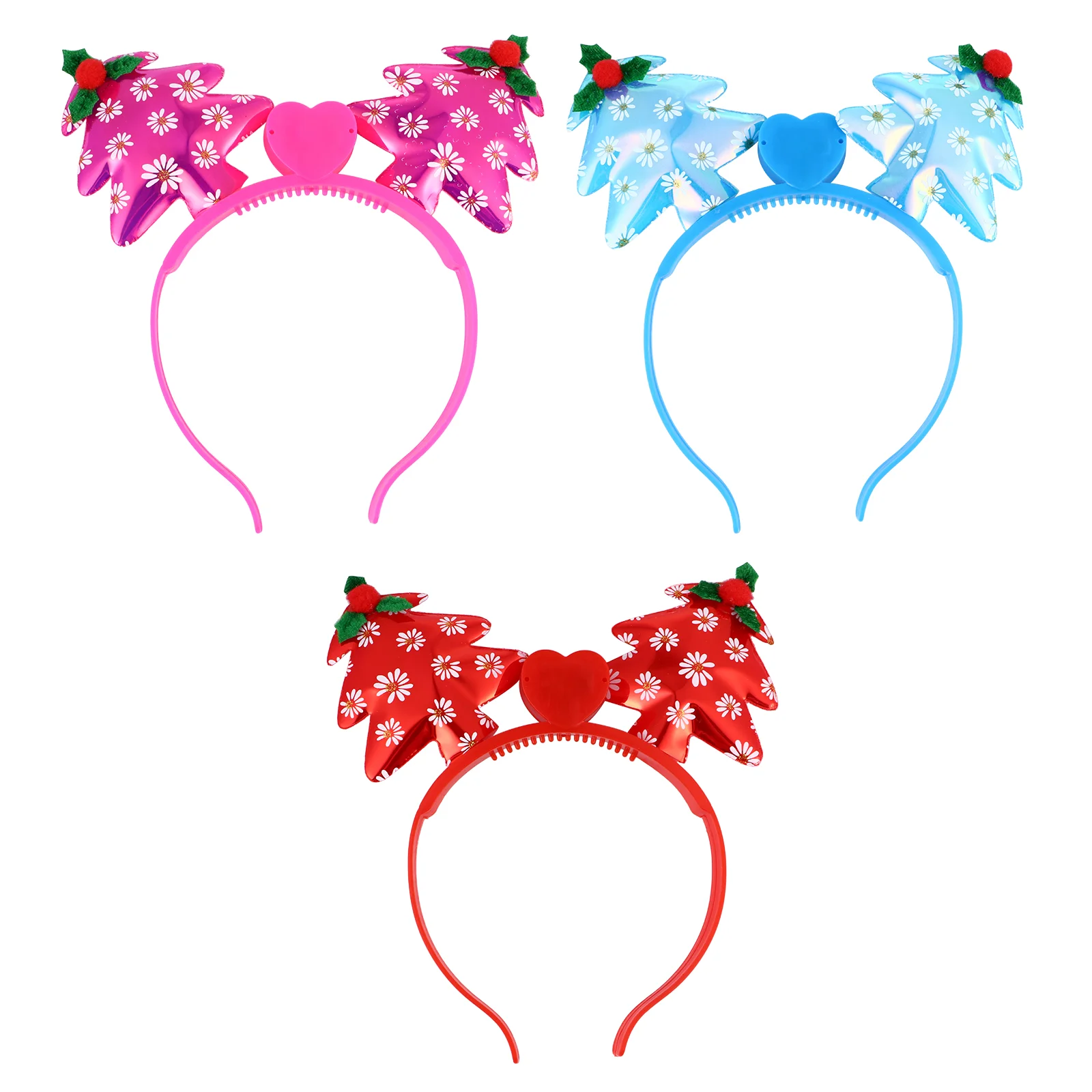 

3pcs Christmas Tree Hair Hoops Stylish LED Headdress Decorations (Mixed Styles)