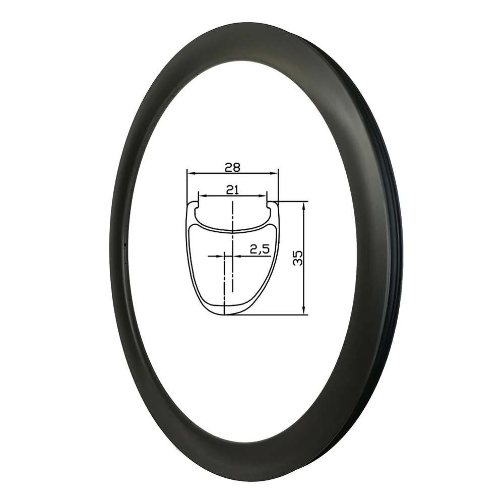 LIENGU Топ 400g 700c 35 мм Асимметричный дорожный диск клинчерный обод из углеродного
