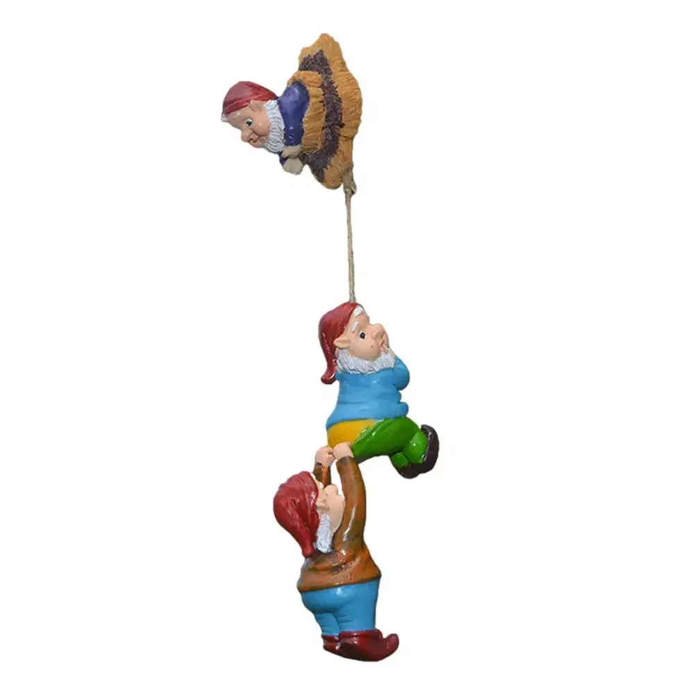 

Climbing Gnome Statue Miniature Figurine Art Dwarf Ornament Figurines Courtyard Landscape Resin Crafts Home Garden Decoration