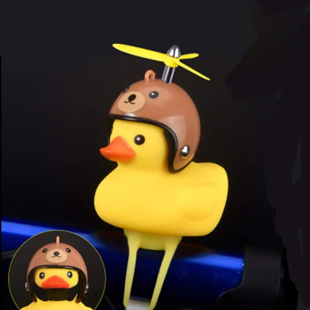 Резиновая утка украшения для автомобиля желтая приборной панели с пропеллером