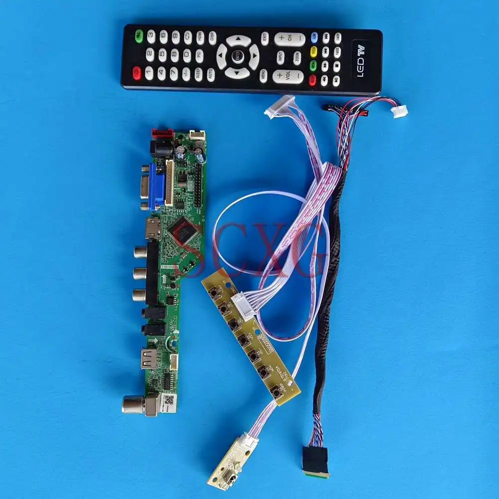 

Плата контроллера ЖК-драйвера подходит для B140XW03 V0 14 "1366 768 AV VGA USB HDMI-совместимый светодиодный экран аналоговый ТВ-сигнал 40 Pin LVDS