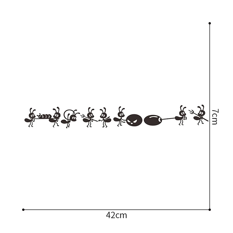 

Cartoon Black Ants Move Wall Sticker For Children's Rooms Home Decor Glass Windows Decoration Poster Mural Art Decals Stickers