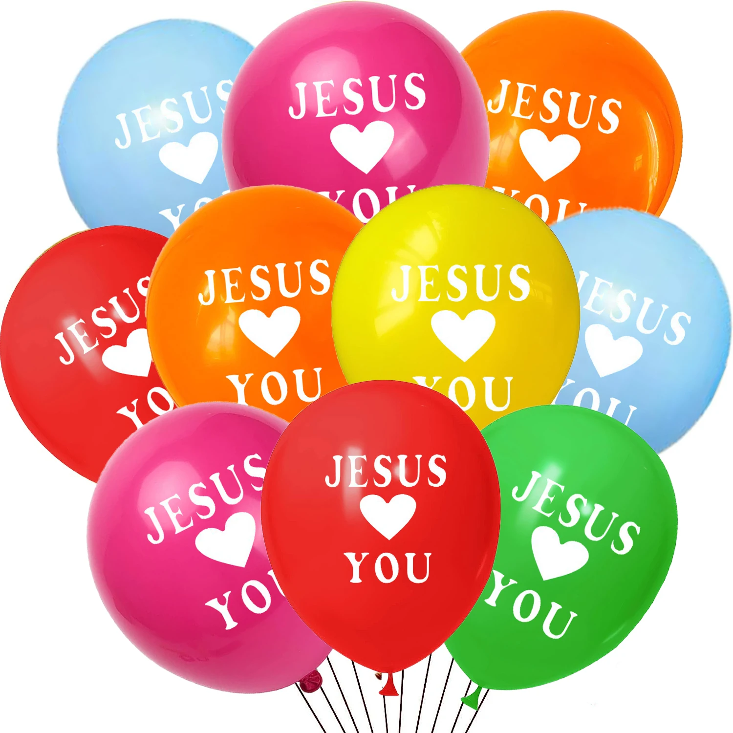 

Jesus Loves You Balloon Christian Religious Jesus Balloon for Sunday School Supplies He Is Risen Easter Party Favors