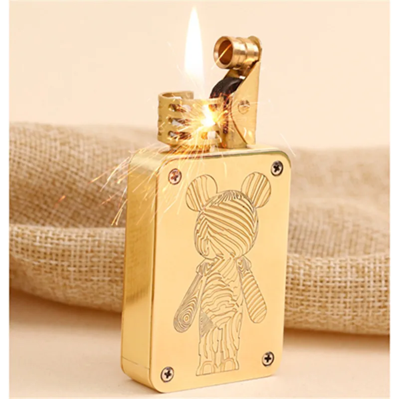 

Новинка, высококачественная металлическая зеркальная Зажигалка CHIEF, Классическая Ретро Зажигалка с шлифовальным кругом, аксессуары для си...