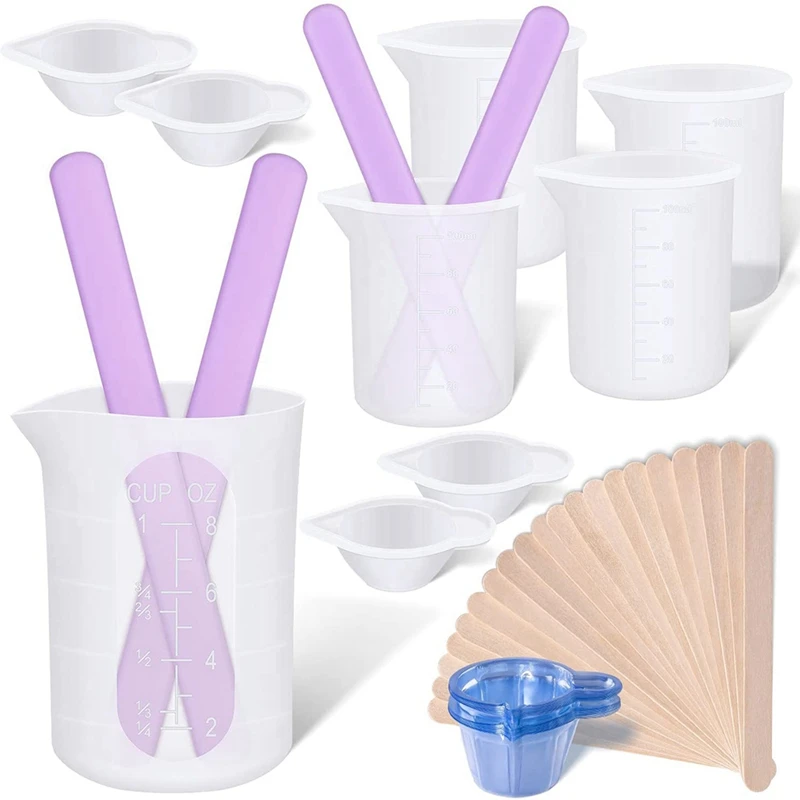 

Silicone Measuring Cups Kit For Resin 53Pcs - Disposable Pouring Cups For Epoxy Resin Supplies, Jewelry Casting Molds