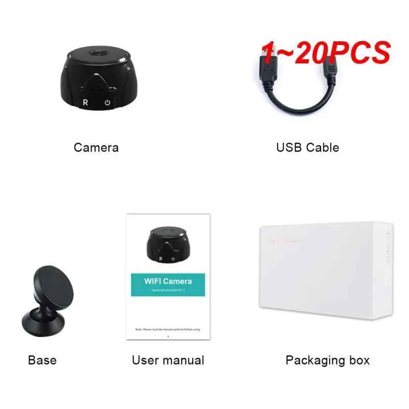 

1~20PCS Multifunction In One Wireless Camera Round Design Wireless Surveillance Small And Sturdy Hd 1080p