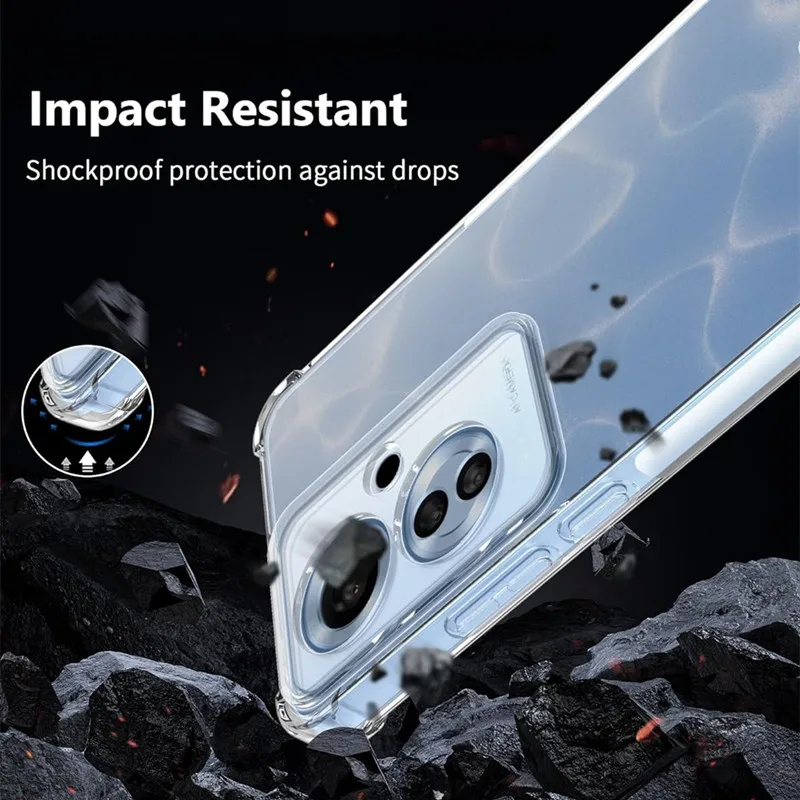 Противоударный чехол из ТПУ с четырьмя углами для OPPO Reno 12 11F Reno11 8T 8 Pro Lite защитный