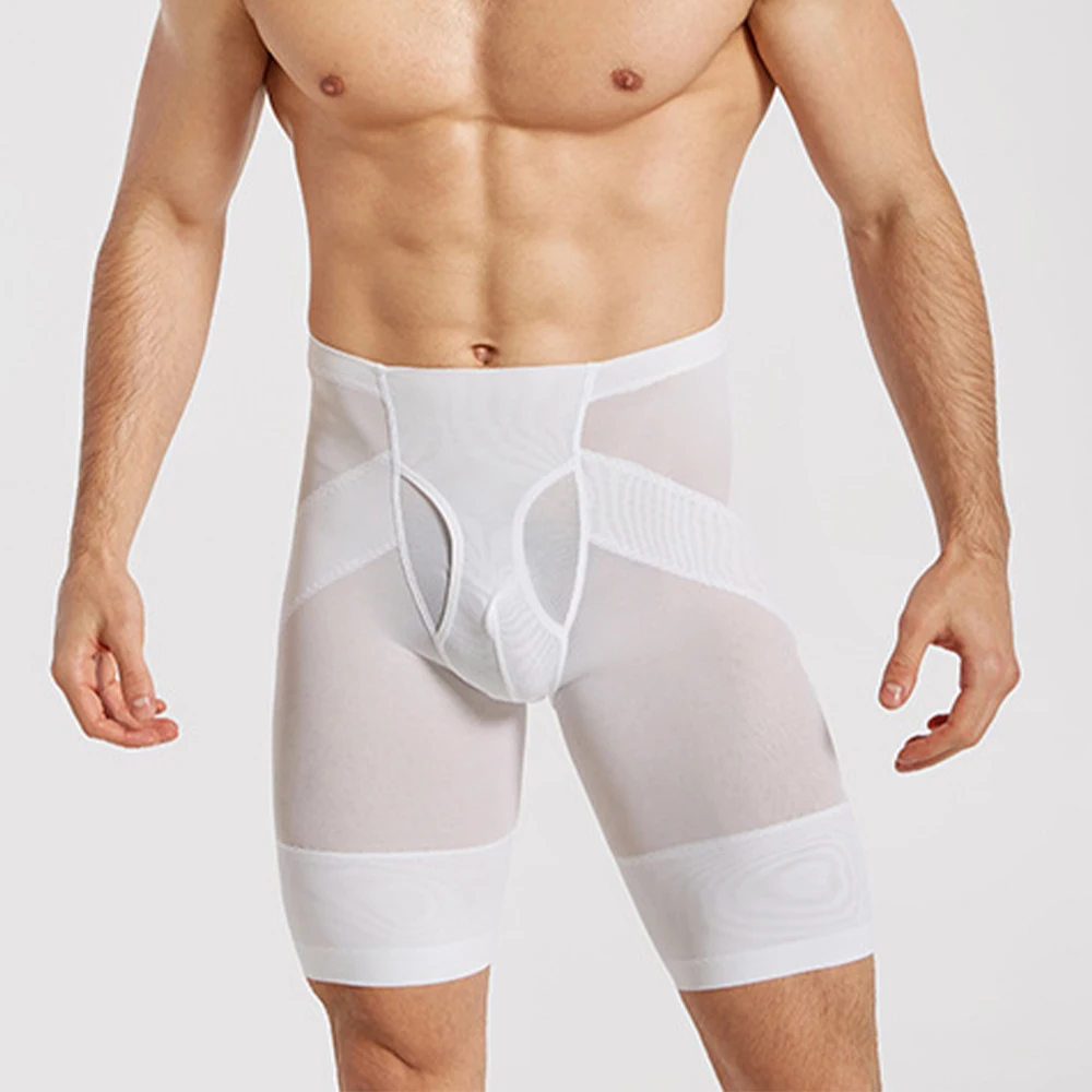 

Трусы-боксеры мужские, компрессионные, с завышенной талией, нижнее белье для похудения формы, для тренировок, подтяжки бедер