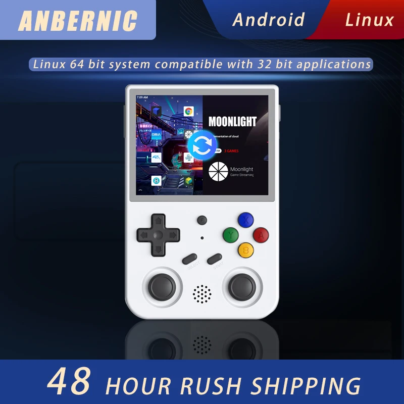ANBERNIC RG353V 3.5 INCH 640*480 Handheld Game Player Handle Android 11 Linux OS HD Built-in 20 Simulator Retro 54000 Game