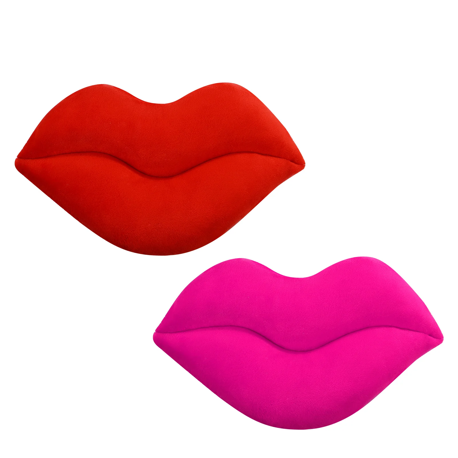 

2 Big Lips Shape Decorative Pillow Cushion Throw Pillow for Living Room Office Home