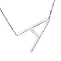 unique star women fashion initial necklace wholesale 100 stainless steel letter necklaces letters jewelry
