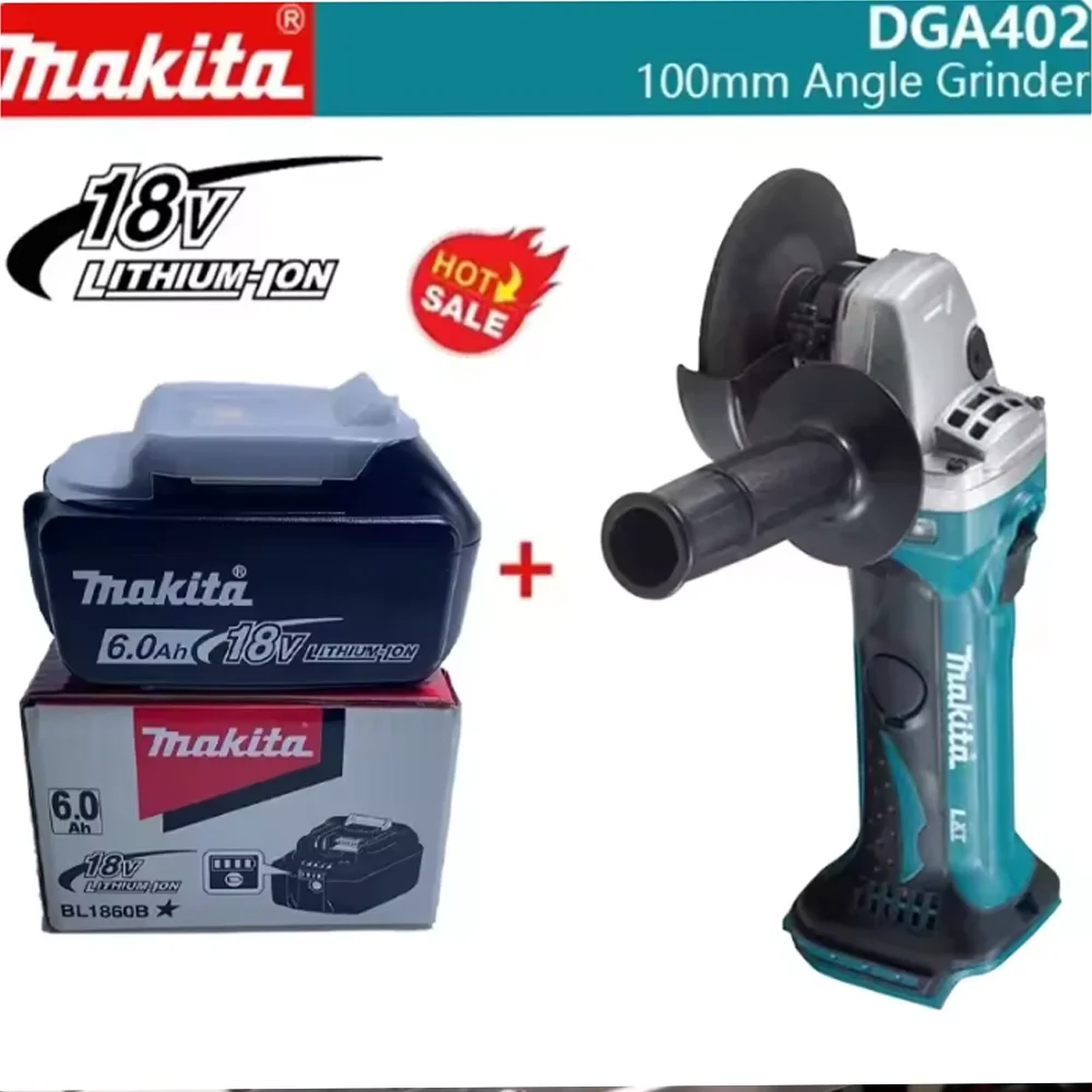 ️ ️ Макита ️ Аккумуляторная угловая шлифовальная машина 18В 100мм DGA402 с щеточным двигателем, литиевая, высокомощная, для резки и полировки (art.: 3920d91bf3bfb) - 3920d91bf3bfb