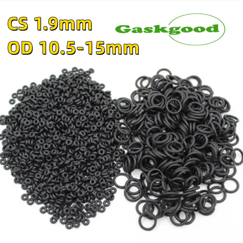 

50/100Pcs Fluorine rubber Ring Black FKM O ring Seal CS 1.9mm OD 10.5-15mm Rubber O-Ring Seal Oil Ring Gasket