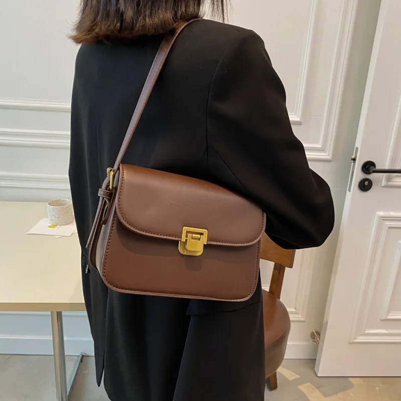 

New Women's Shoulder Bag Handbag Messenger Bag Preppy Style Female Bag Vintage Envelope Bag High Quality Briefcase Shoulder