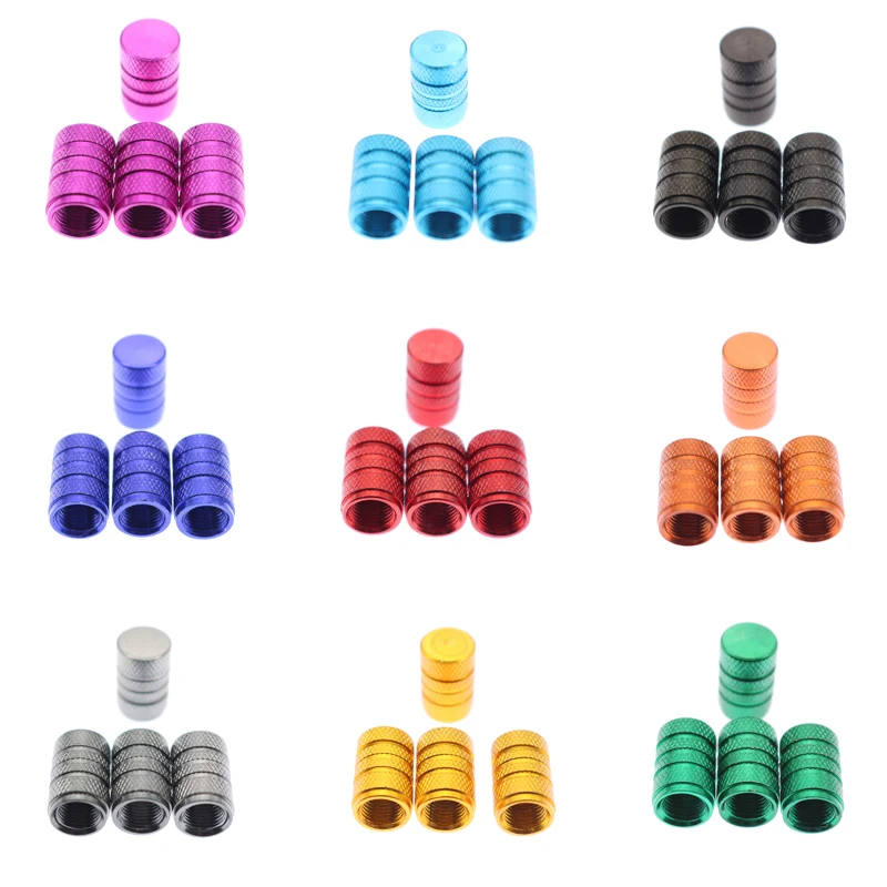 

4PCS Car Tire Valve Stem Caps Knurled Tire Valve Caps Aluminum Wheel Stem Valve Caps Dustproof Wheel Tire Covers